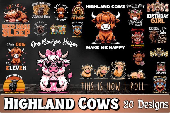 Download Cute Highland Cow SVG Bundle - Cow svg bundle Collection