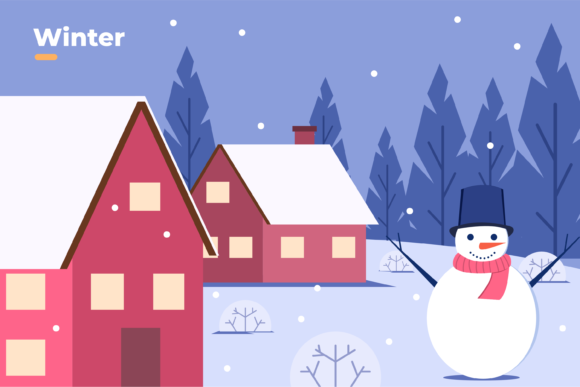 Download Winter Landscape in Country Home - Premium Resources