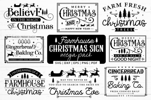 Download Farmhouse Christmas Sign SVG Mega Pack - Farmhouse christmas sign Collection