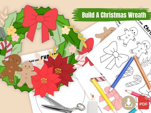 Download DIY Christmas Wreath Paper Craft - Diy christmas wreath Collection