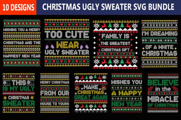 Download Christmas Ugly Sweater Svg Bundle - Ugly sweater svg Collection