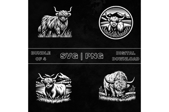 Download Scottish Highland Cow SVG Bundle - Cow svg bundle Collection