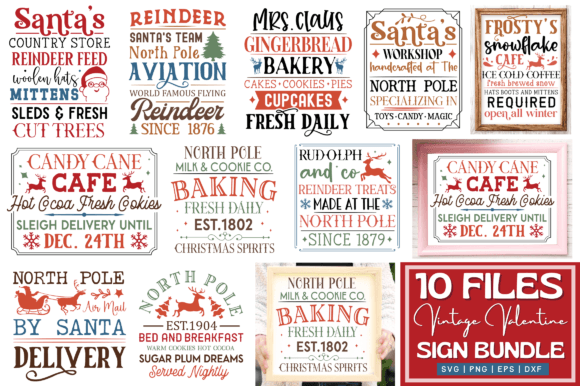 Download Vintage Christmas Sign SVG Bundle - Premium Resources