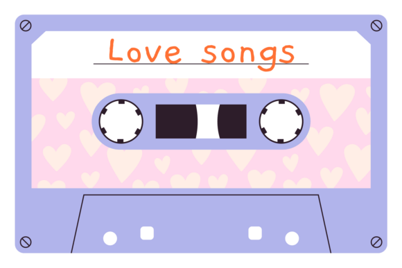 Download Love Songs Retro Mix Tape Color Icon - Songs Collection