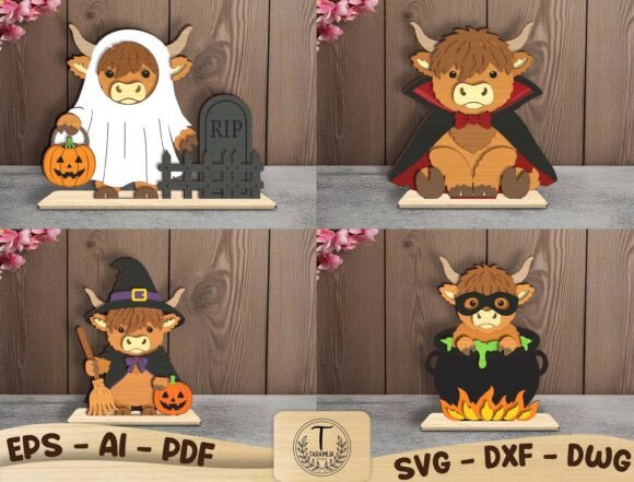 Download Halloween Highland Cow SVG Bundle - Cow svg bundle Collection