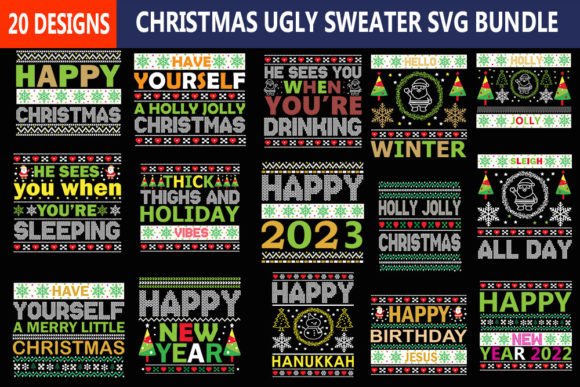Download Christmas Ugly Sweater Svg Bundle - Ugly sweater svg Collection